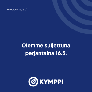 Olemme suljettuna