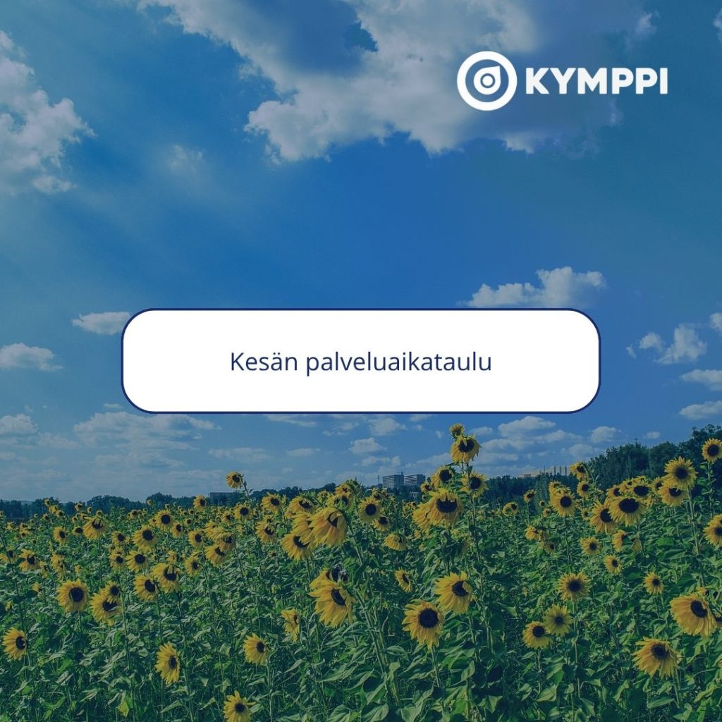 Kesän palveluaikataulu